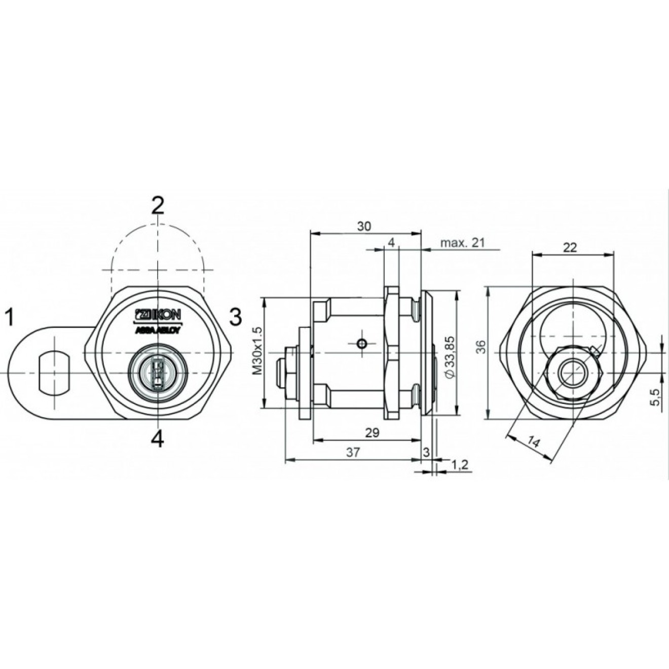 IKON CLIQ Go Hebelzylinder