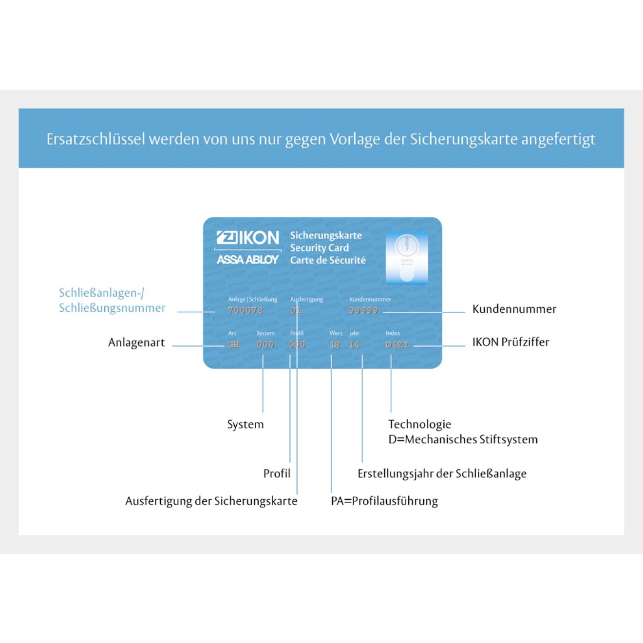 Sicherungskarte IKON