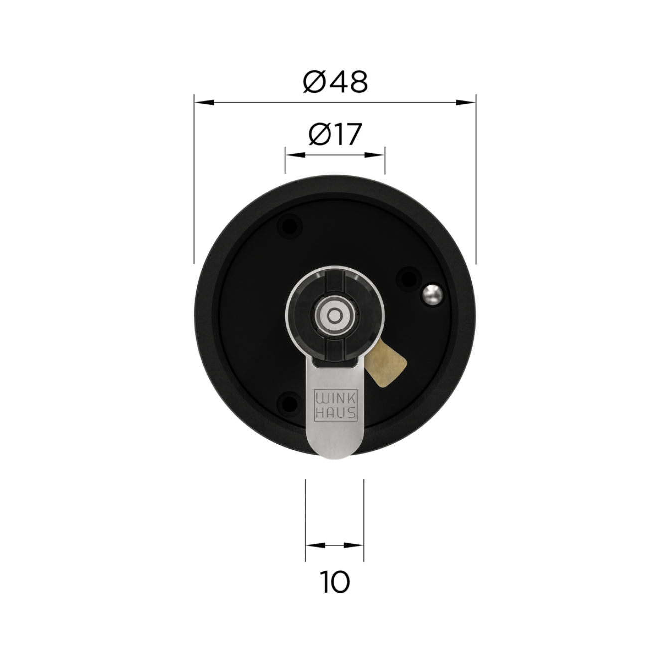 Winkhaus blueCompact Knaufzylinder - Maße