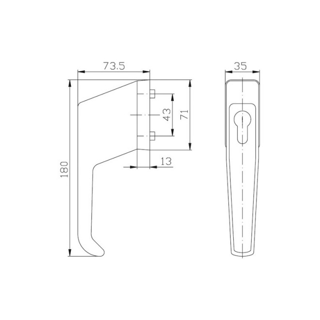 Fenstergriff abschließbar 9M10