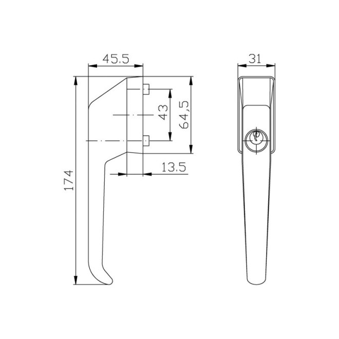Fenstergriff abschließbar 9M11