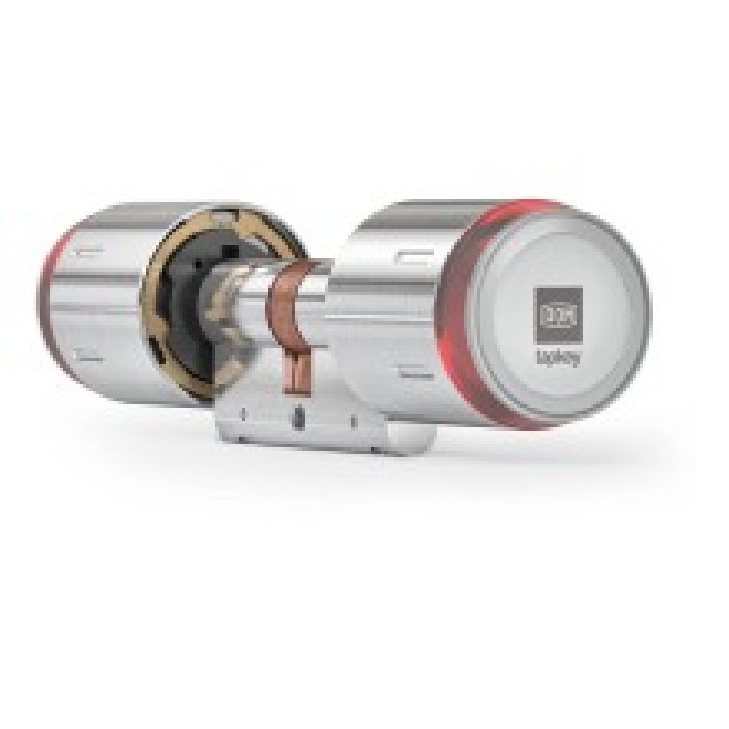 Elektronischer Schließzylinder DOM Tapkey beidseitig lesend red