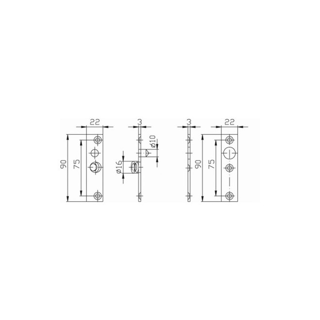 Türbändersicherung 9M16 mit Anker