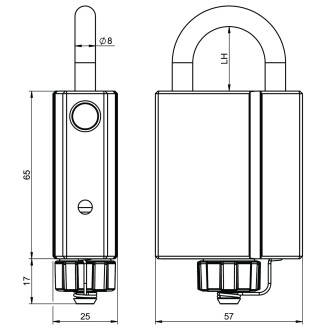 IKON CLIQ Go Hangschloss mit Drehverschluss